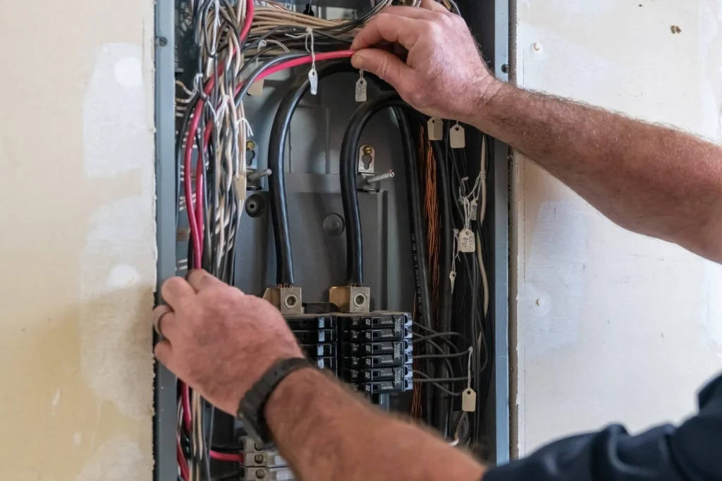 Electrician Kapiti performing reliable switchboard upgrades as part of their expert Home Wiring Kapiti services for safer homes.