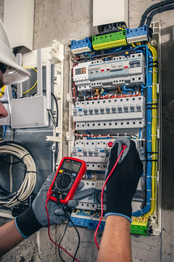 Industrial Electrical Services Kapiti 8 Electrician Kapiti upgrading an industrial switchboard as part of their expert Industrial Electrical Services Kapiti to boost efficiency and ensure compliance.