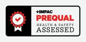 Camera CCTV Installation Kapiti 1 IMPAC Prequal badge verifying Electrician Kapiti’s health and safety compliance.